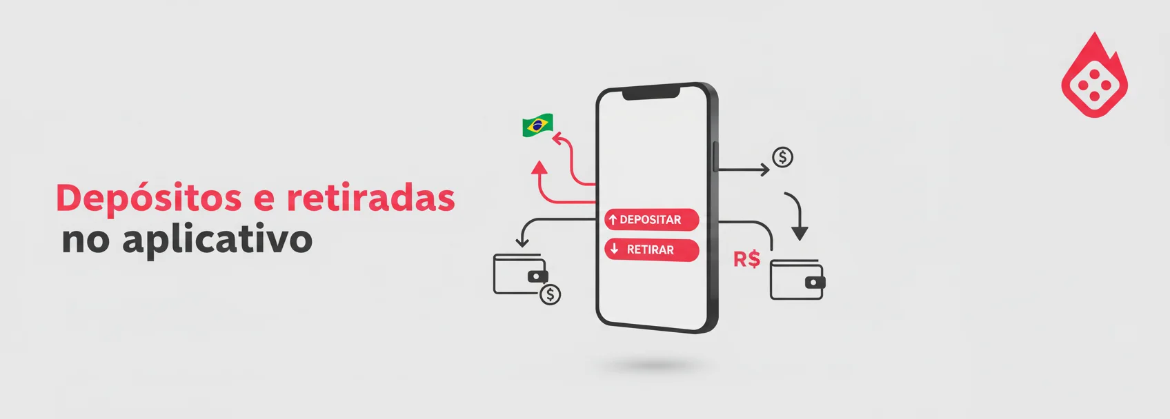 Depósitos e retiradas no aplicativo