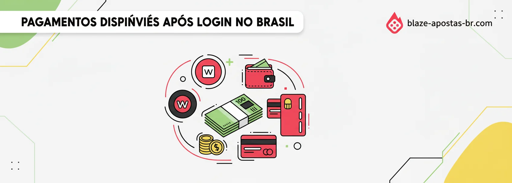 Pagamentos disponíveis após login no Brasil